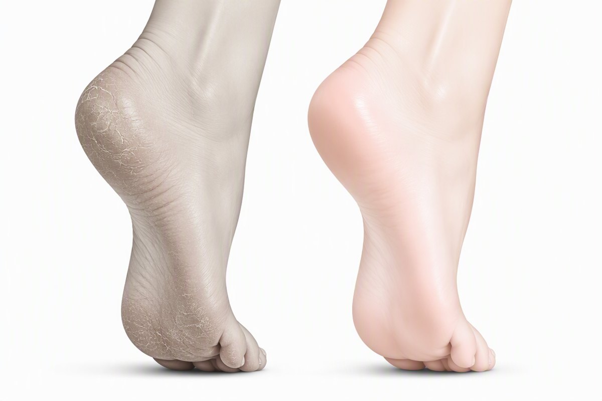 Rough skin → smooth feet